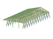 Beton- und Holzbauhalle